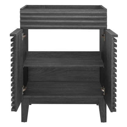 Modway Outlet Render 24" Bathroom Vanity Cabinet (Sink Basin Not Included) by Modway  Bathroom Furniture Charcoal - EEI-4598-CHA