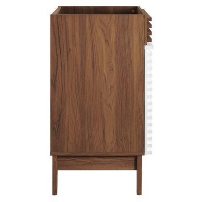 Modway Outlet Render 24" Bathroom Vanity Cabinet (Sink Basin Not Included) by Modway  Bathroom Furniture White Walnut - EEI-4598-WHI-WAL