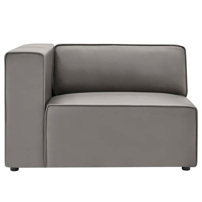 Modway - Mingle Vegan Leather Left-Arm Chair by Modway  Living Room Sofas and Armchairs Gray - EEI-4621-GRY