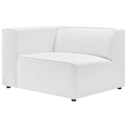 Modway - Mingle Vegan Leather Left-Arm Chair by Modway  Living Room Sofas and Armchairs White - EEI-4621-WHI