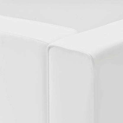 Modway - Mingle Vegan Leather Left-Arm Chair by Modway  Living Room Sofas and Armchairs White - EEI-4621-WHI