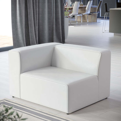 Modway - Mingle Vegan Leather Left-Arm Chair by Modway  Living Room Sofas and Armchairs White - EEI-4621-WHI