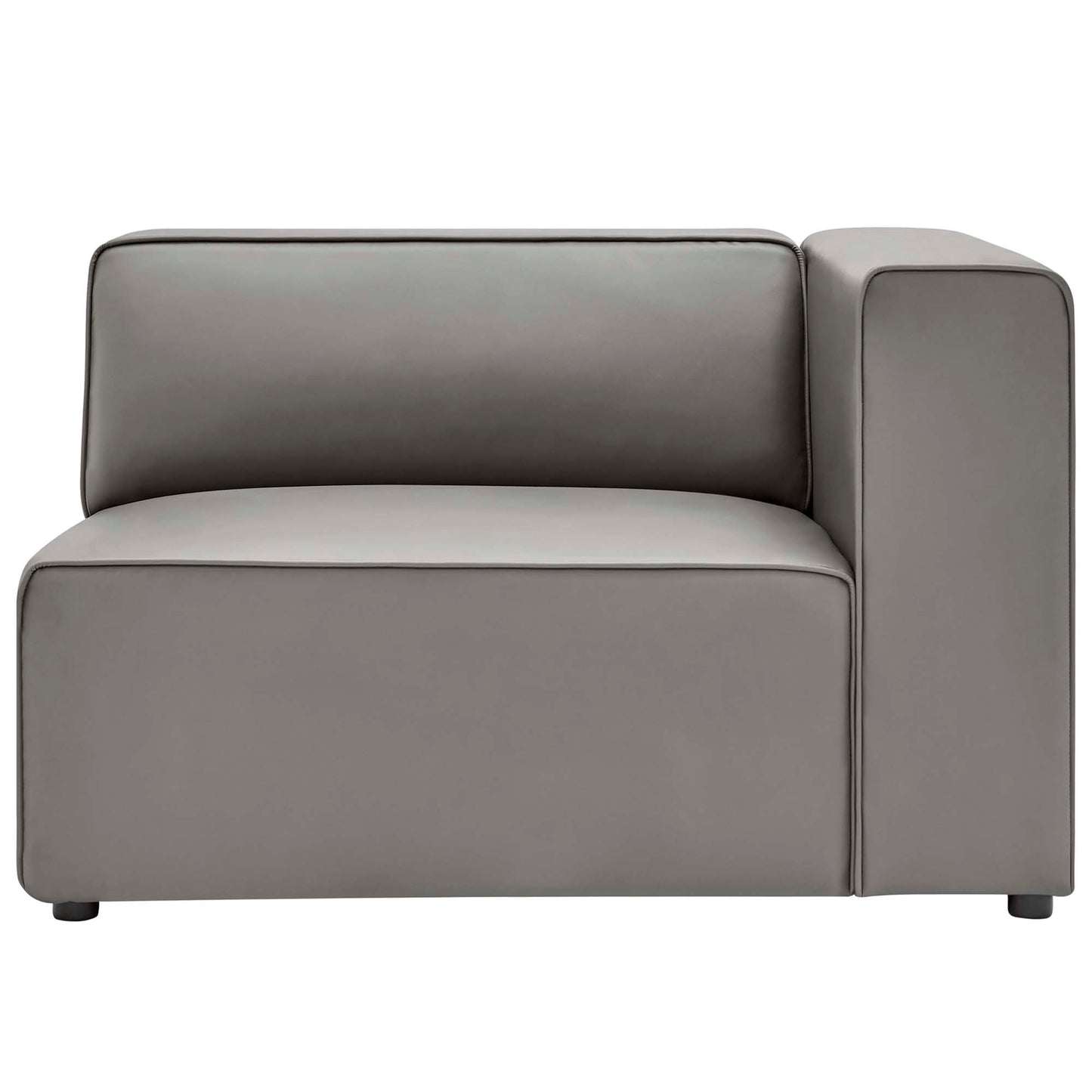 Modway - Mingle Vegan Leather Right-Arm Chair by Modway  Living Room Sofas and Armchairs Gray - EEI-4622-GRY