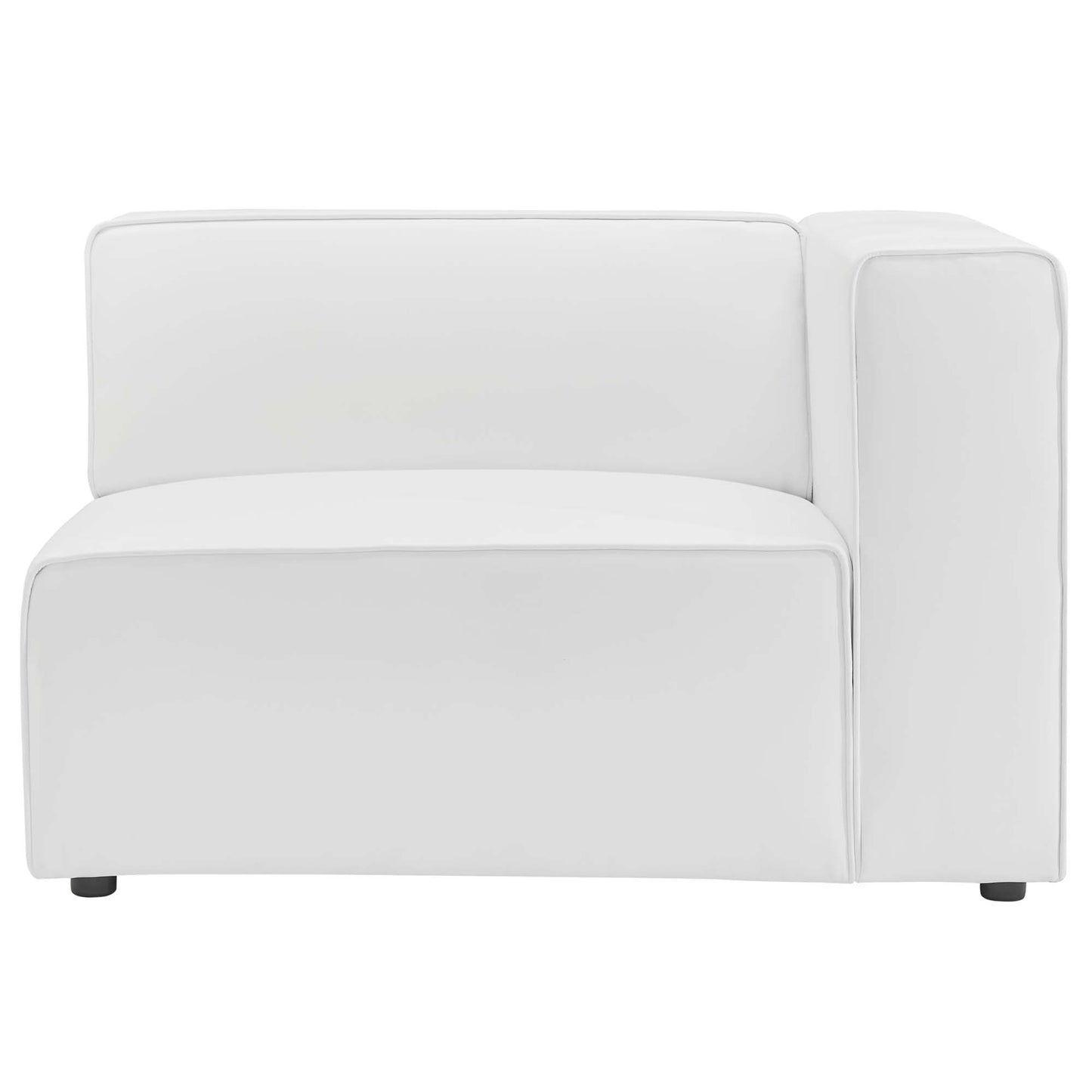 Modway - Mingle Vegan Leather Right-Arm Chair by Modway  Living Room Sofas and Armchairs White - EEI-4622-WHI