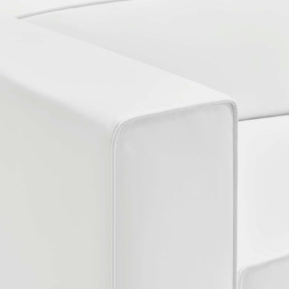 Modway - Mingle Vegan Leather Right-Arm Chair by Modway  Living Room Sofas and Armchairs White - EEI-4622-WHI