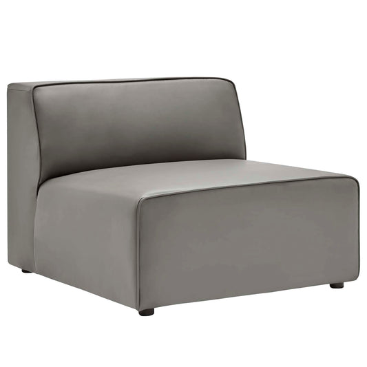 Modway - Mingle Vegan Leather Armless Chair by Modway  Living Room Sofas and Armchairs Gray - EEI-4623-GRY