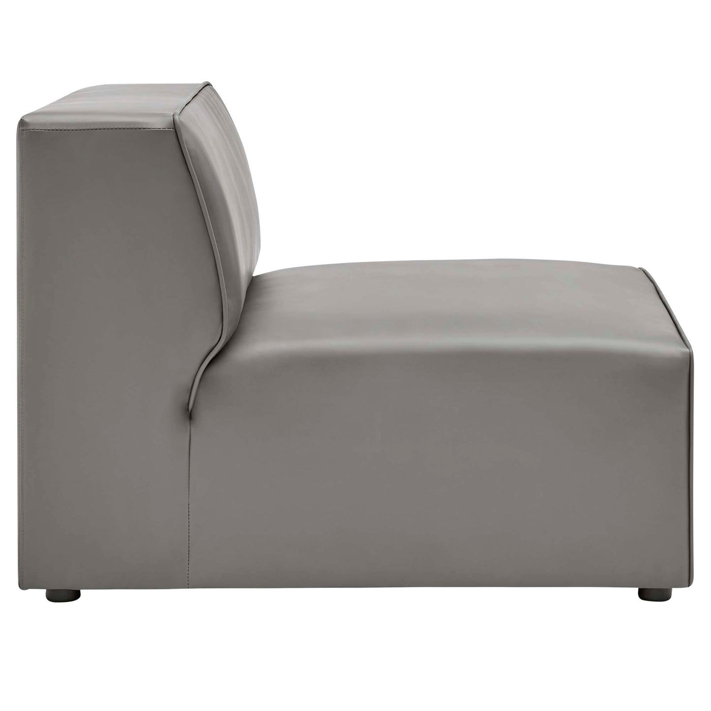 Modway - Mingle Vegan Leather Armless Chair by Modway  Living Room Sofas and Armchairs Gray - EEI-4623-GRY