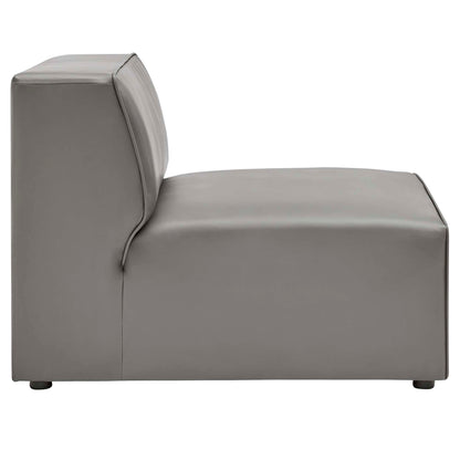 Modway - Mingle Vegan Leather Armless Chair by Modway  Living Room Sofas and Armchairs Gray - EEI-4623-GRY