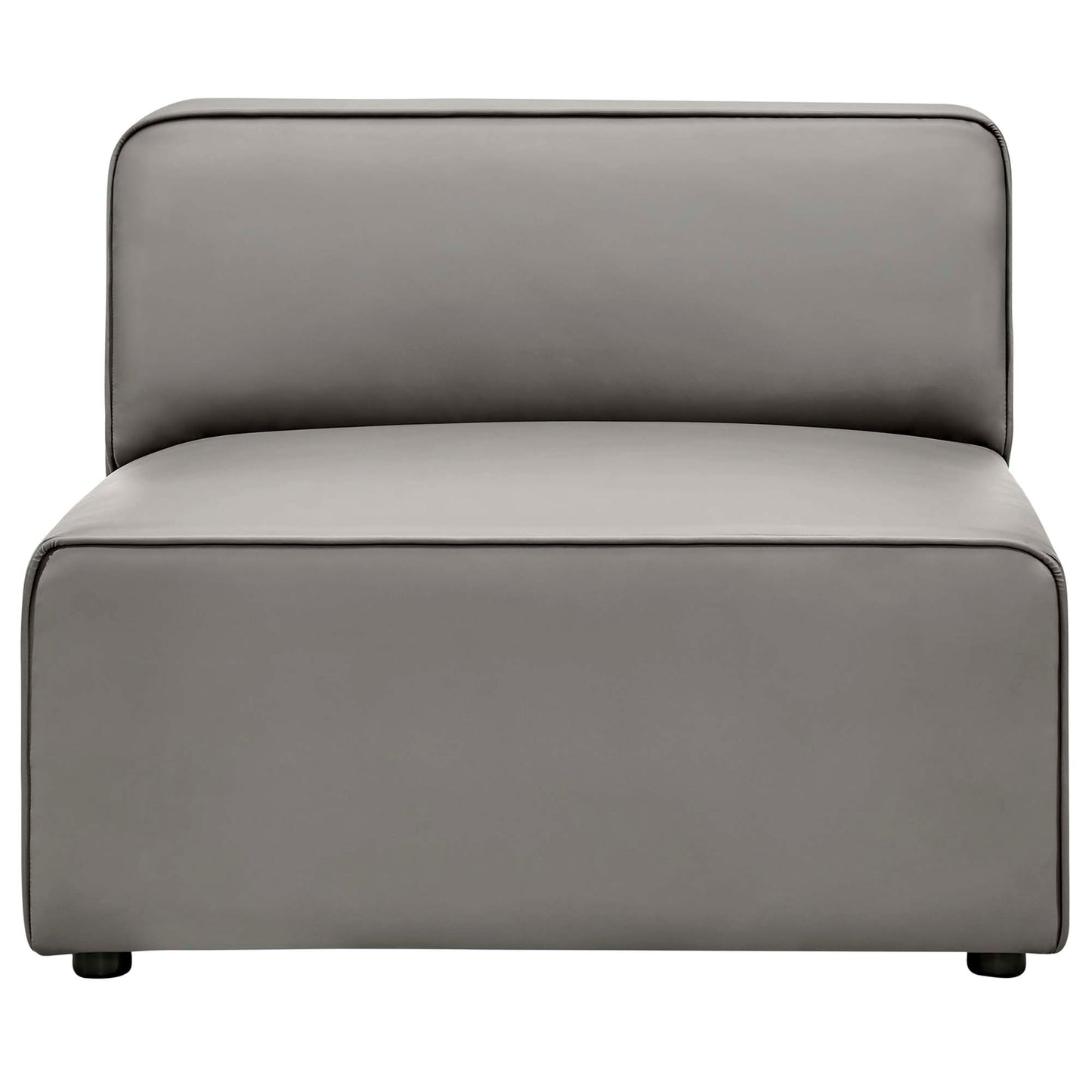 Modway - Mingle Vegan Leather Armless Chair by Modway  Living Room Sofas and Armchairs Gray - EEI-4623-GRY