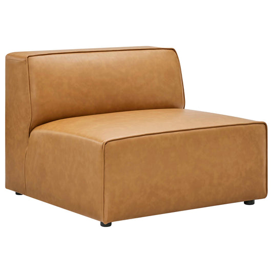Modway - Mingle Vegan Leather Armless Chair by Modway  Living Room Sofas and Armchairs Brown - EEI-4623-TAN