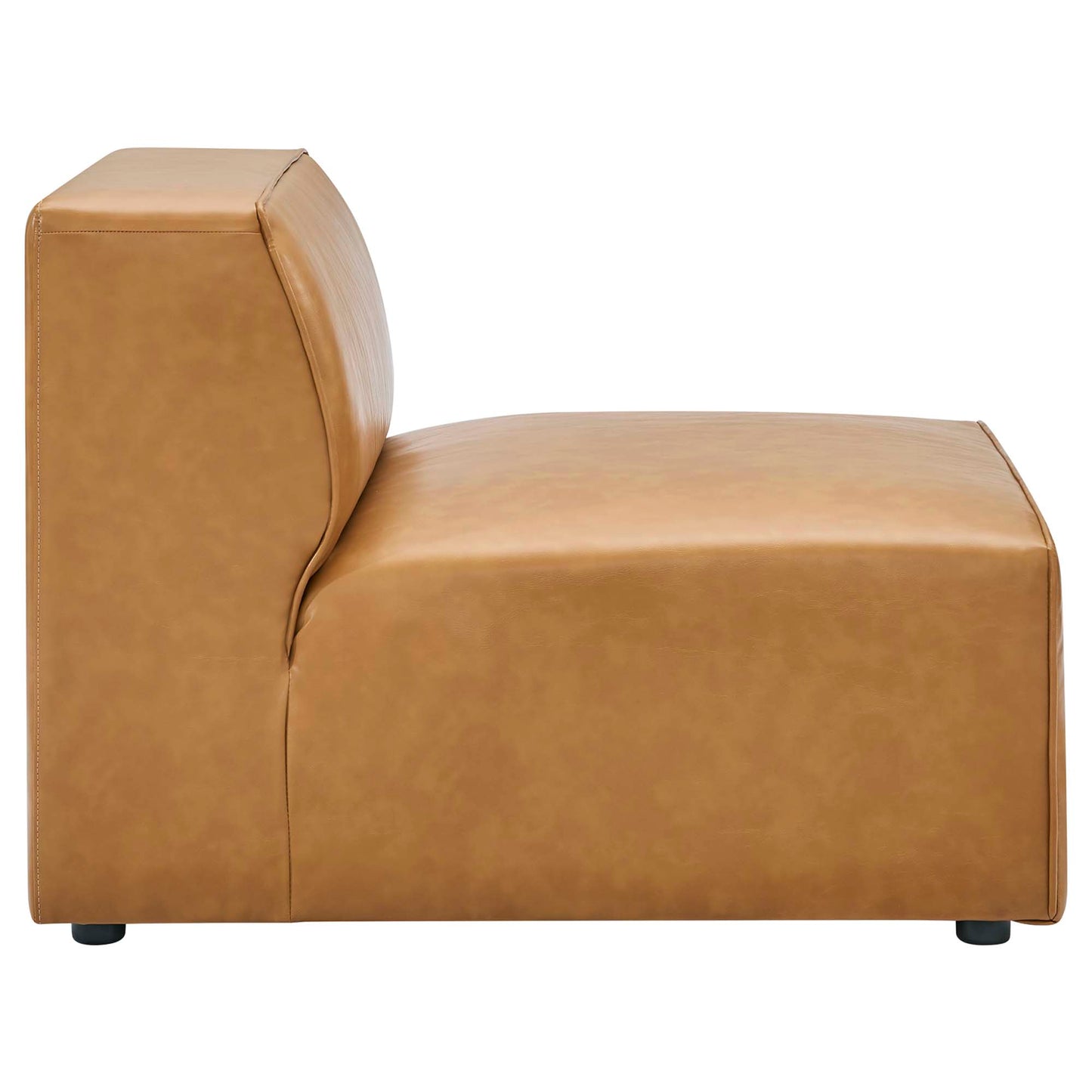 Modway - Mingle Vegan Leather Armless Chair by Modway  Living Room Sofas and Armchairs Brown - EEI-4623-TAN