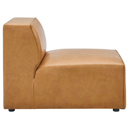 Modway - Mingle Vegan Leather Armless Chair by Modway  Living Room Sofas and Armchairs Brown - EEI-4623-TAN