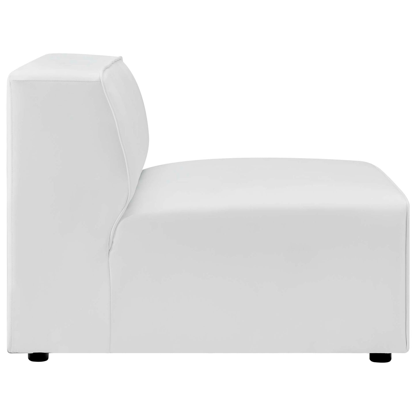 Modway - Mingle Vegan Leather Armless Chair by Modway  Living Room Sofas and Armchairs White - EEI-4623-WHI