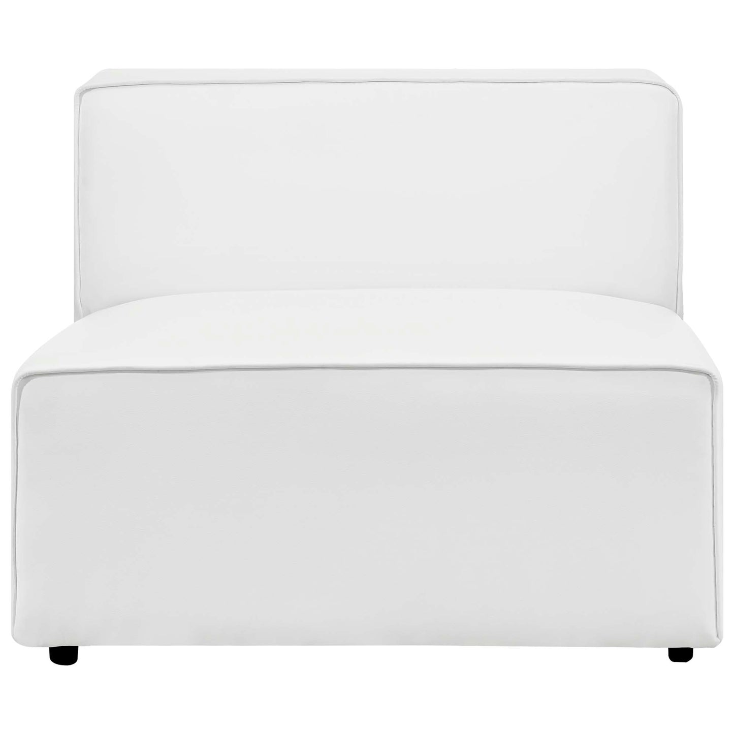 Modway - Mingle Vegan Leather Armless Chair by Modway  Living Room Sofas and Armchairs White - EEI-4623-WHI