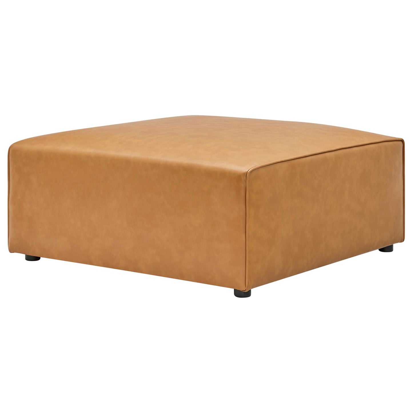 Modway - Mingle Vegan Leather Ottoman by Modway  Living Room Sofas and Armchairs Brown - EEI-4624-TAN