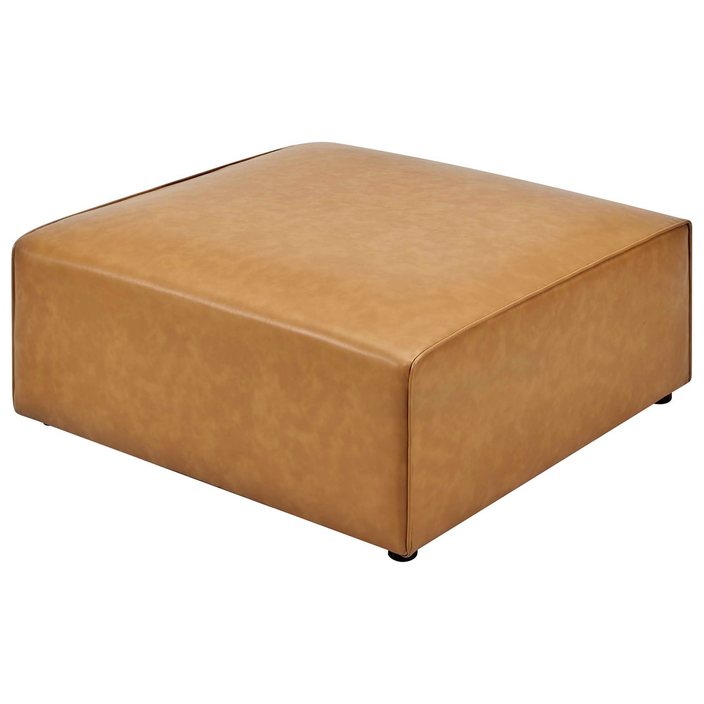 Modway - Mingle Vegan Leather Ottoman by Modway  Living Room Sofas and Armchairs Brown - EEI-4624-TAN
