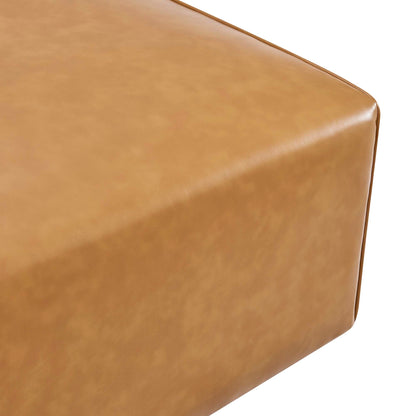 Modway - Mingle Vegan Leather Ottoman by Modway  Living Room Sofas and Armchairs Brown - EEI-4624-TAN