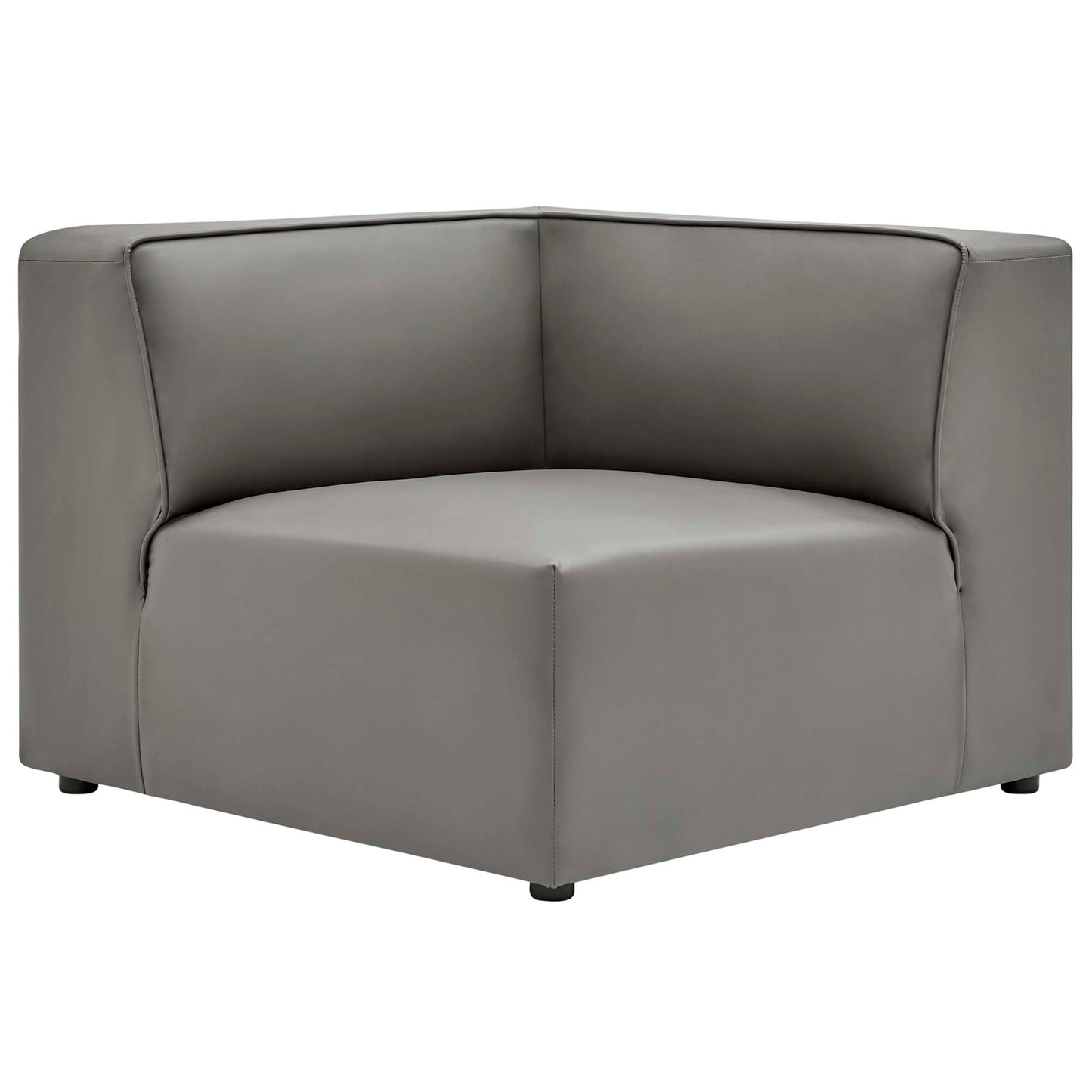 Modway Outlet Mingle Vegan Leather Corner Chair by Modway  Living Room Furniture Gray - EEI-4625-GRY
