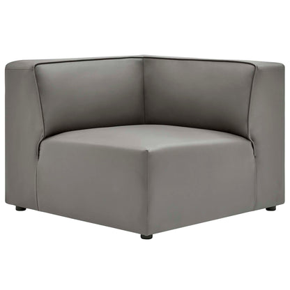 Modway Outlet Mingle Vegan Leather Corner Chair by Modway  Living Room Furniture Gray - EEI-4625-GRY