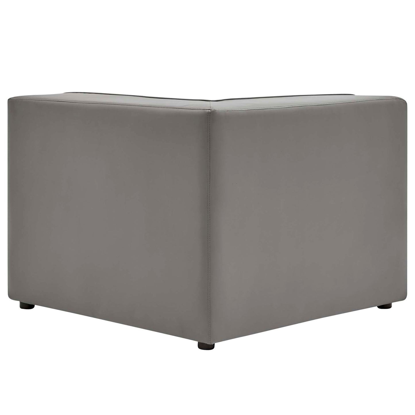 Modway Outlet Mingle Vegan Leather Corner Chair by Modway  Living Room Furniture Gray - EEI-4625-GRY