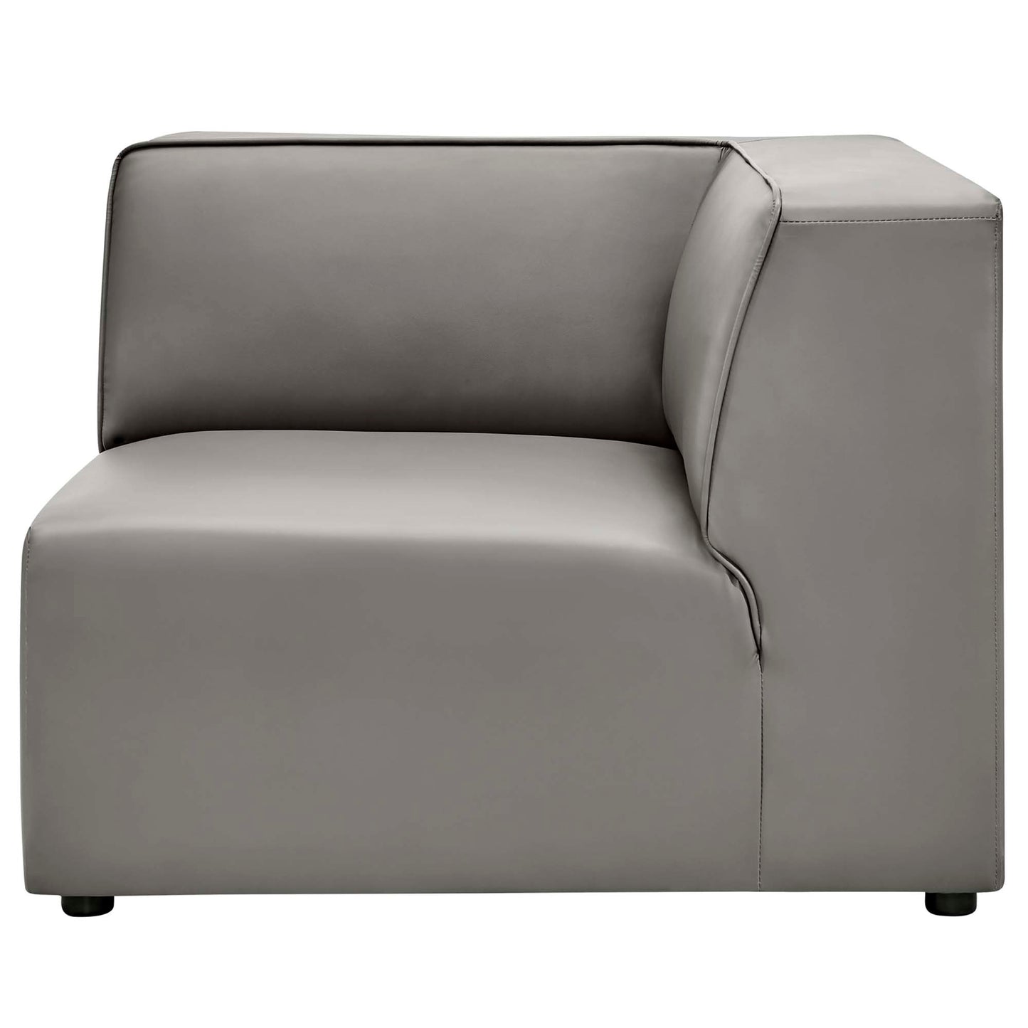 Modway Outlet Mingle Vegan Leather Corner Chair by Modway  Living Room Furniture Gray - EEI-4625-GRY