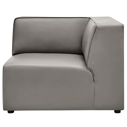 Modway Outlet Mingle Vegan Leather Corner Chair by Modway  Living Room Furniture Gray - EEI-4625-GRY