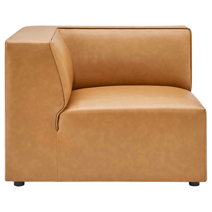 Modway - Mingle Vegan Leather Corner Chair by Modway  Living Room Sofas and Armchairs Brown - EEI-4625-TAN