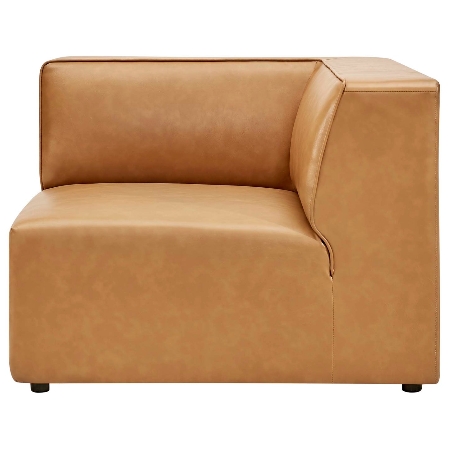 Modway - Mingle Vegan Leather Corner Chair by Modway  Living Room Sofas and Armchairs Brown - EEI-4625-TAN