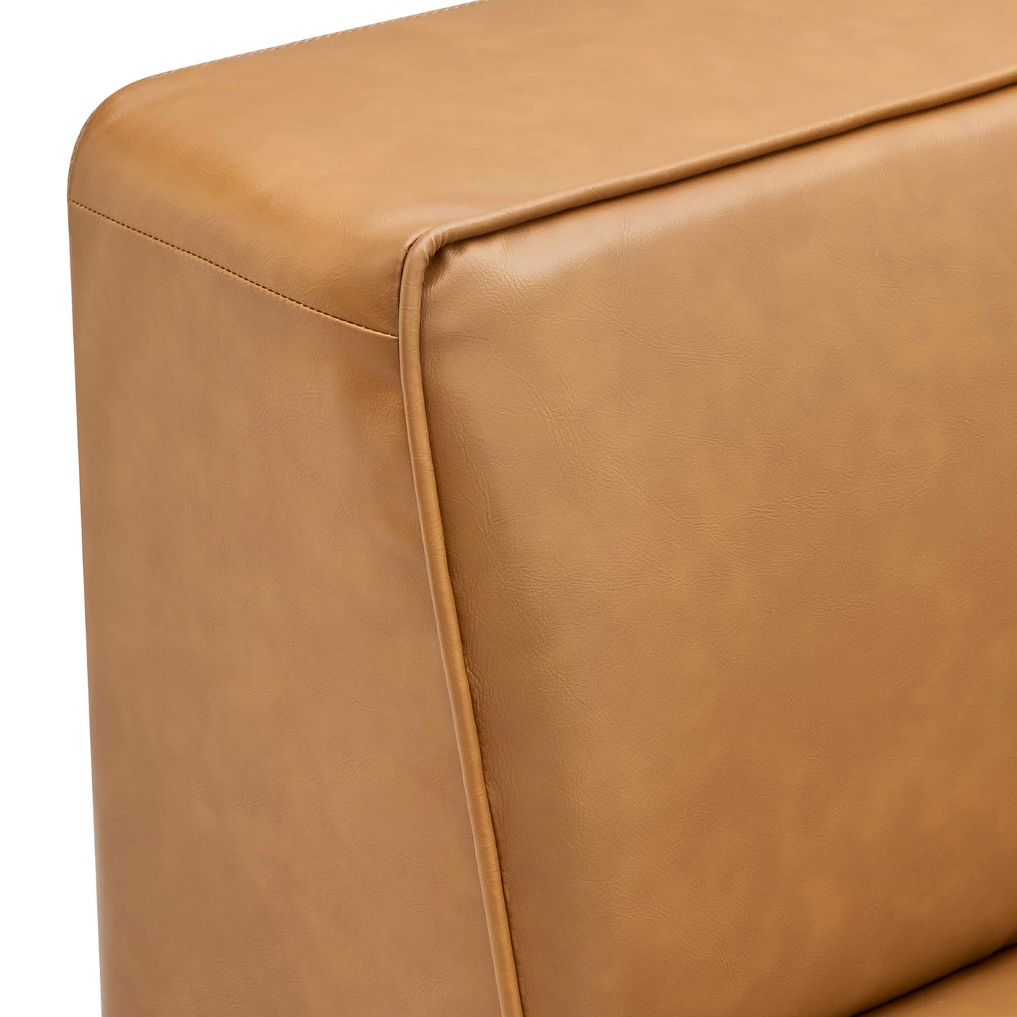 Modway - Mingle Vegan Leather Corner Chair by Modway  Living Room Sofas and Armchairs Brown - EEI-4625-TAN