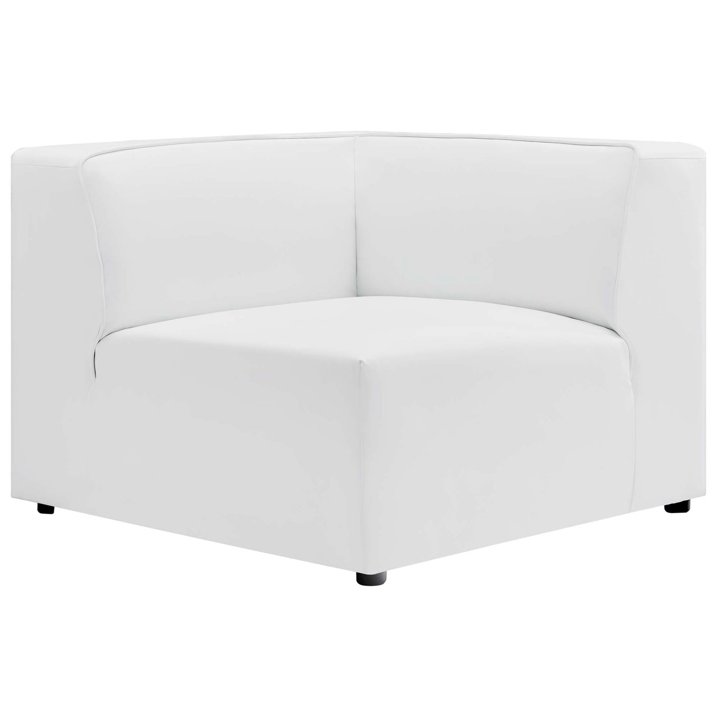 Modway - Mingle Vegan Leather Corner Chair by Modway  Living Room Sofas and Armchairs White - EEI-4625-WHI