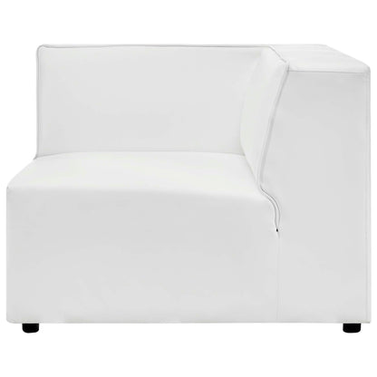 Modway - Mingle Vegan Leather Corner Chair by Modway  Living Room Sofas and Armchairs White - EEI-4625-WHI