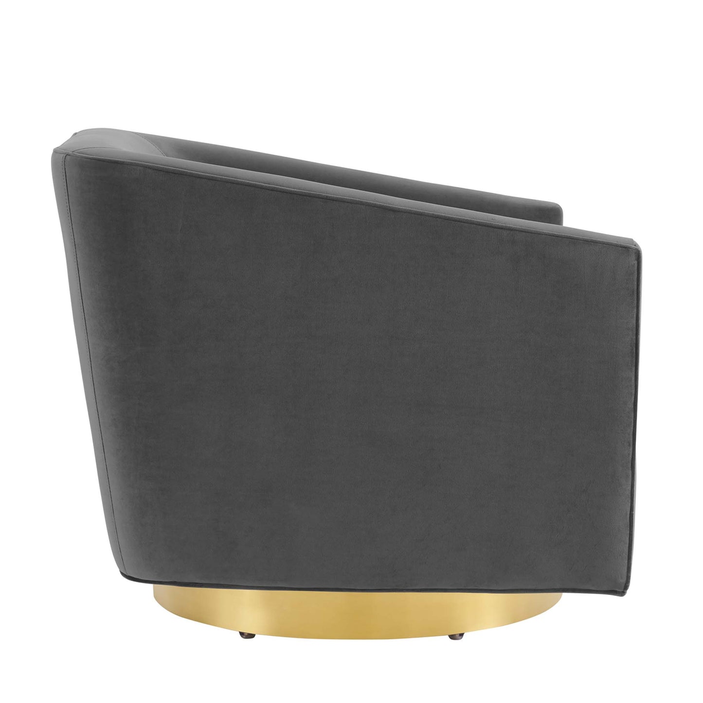 Modway Outlet Twist Accent Lounge Performance Velvet Swivel Chair by Modway  Living Room Furniture Gold Charcoal - EEI-4626-GLD-CHA