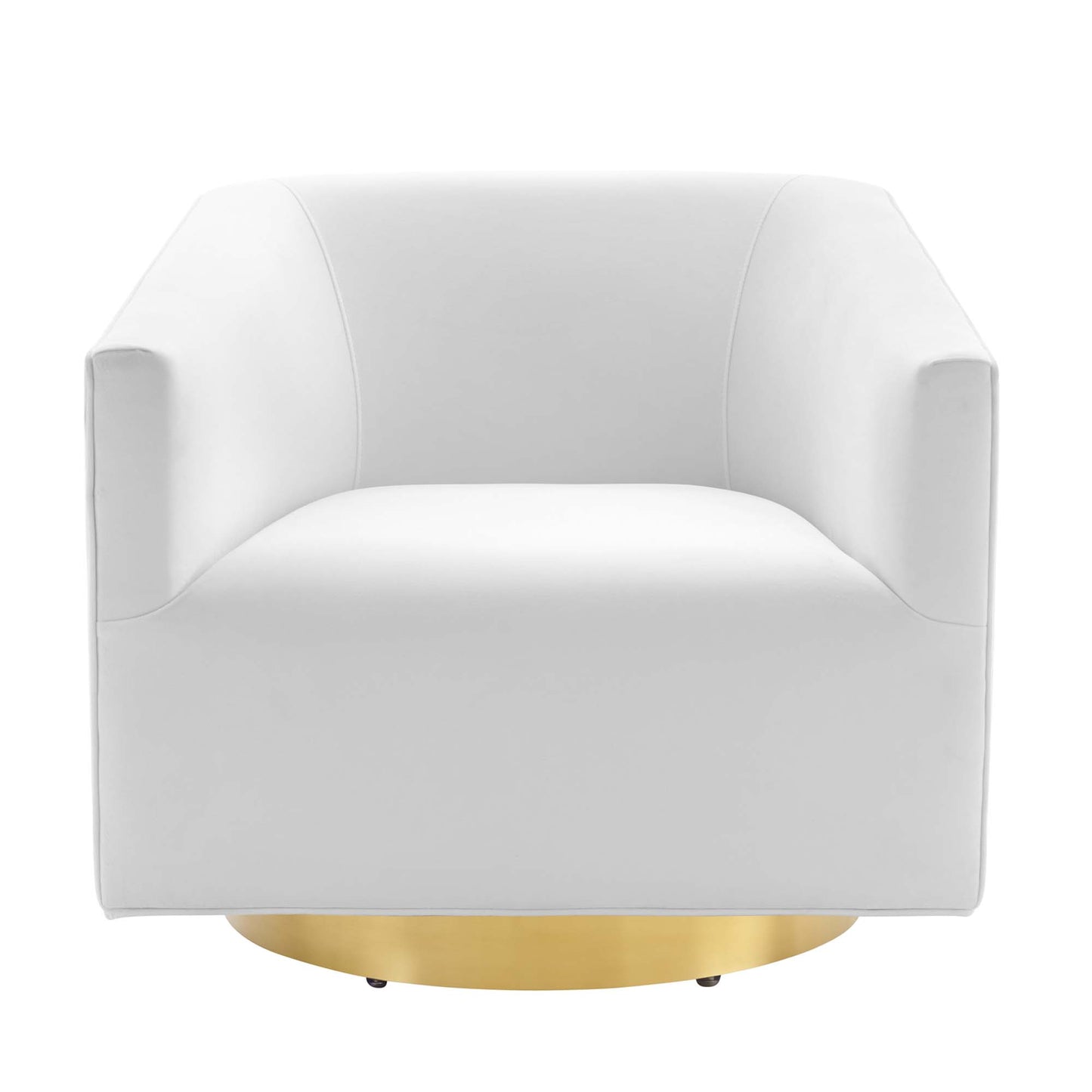 Modway Outlet Twist Accent Lounge Performance Velvet Swivel Chair by Modway  Living Room Furniture Gold White - EEI-4626-GLD-WHI