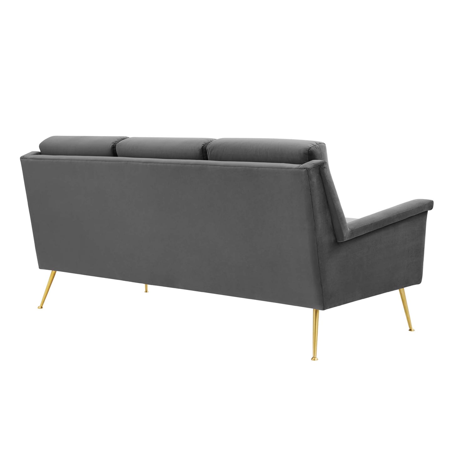 Modway Outlet Chesapeake Performance Velvet Sofa by Modway  Living Room Furniture Gold Gray - EEI-4627-GLD-GRY
