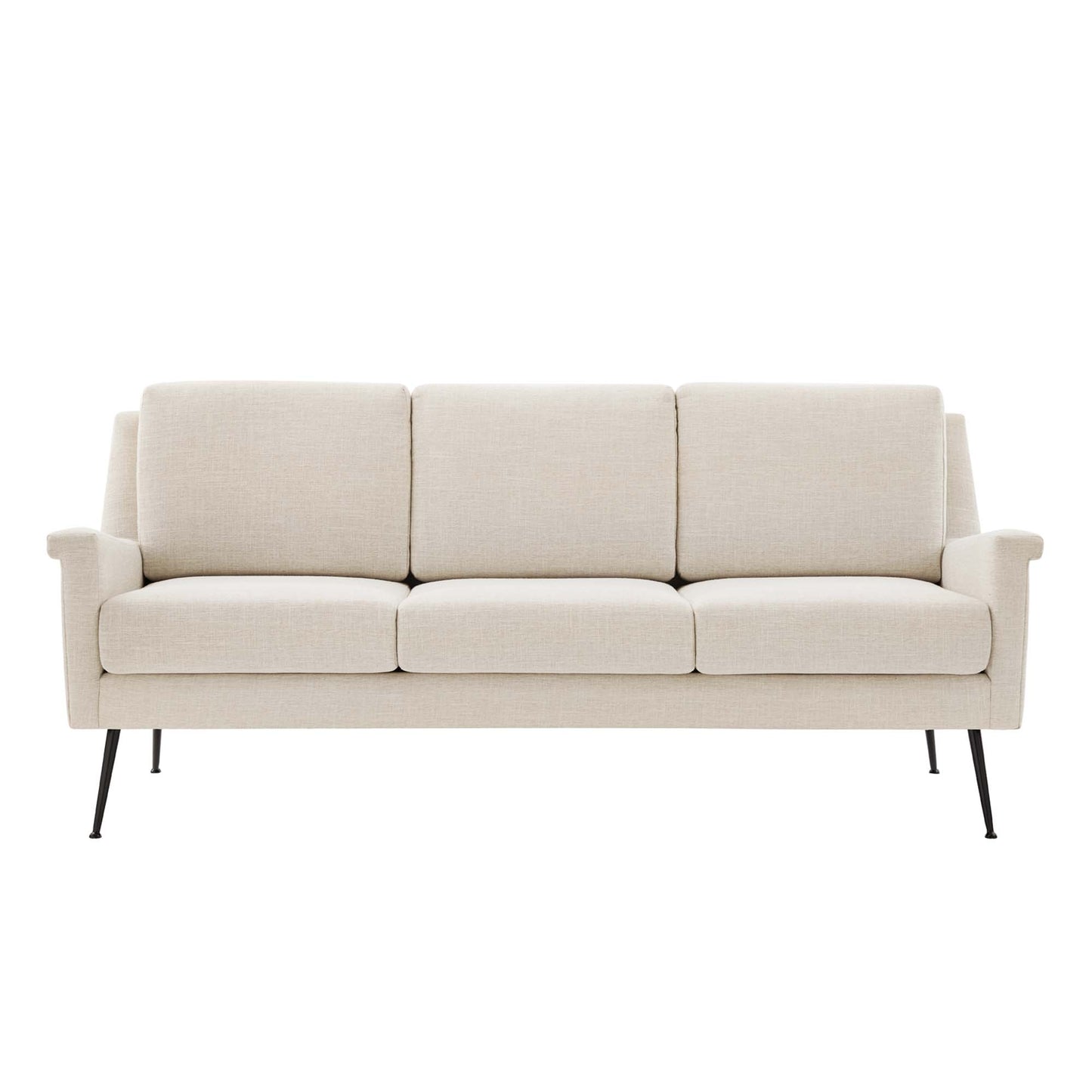 Modway Outlet Chesapeake Fabric Sofa by Modway  Living Room Furniture Black Beige - EEI-4628-BLK-BEI