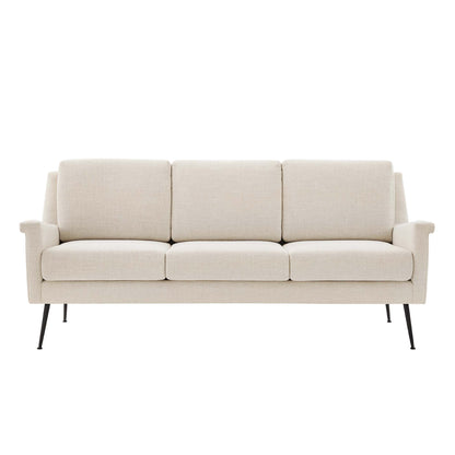 Modway Outlet Chesapeake Fabric Sofa by Modway  Living Room Furniture Black Beige - EEI-4628-BLK-BEI