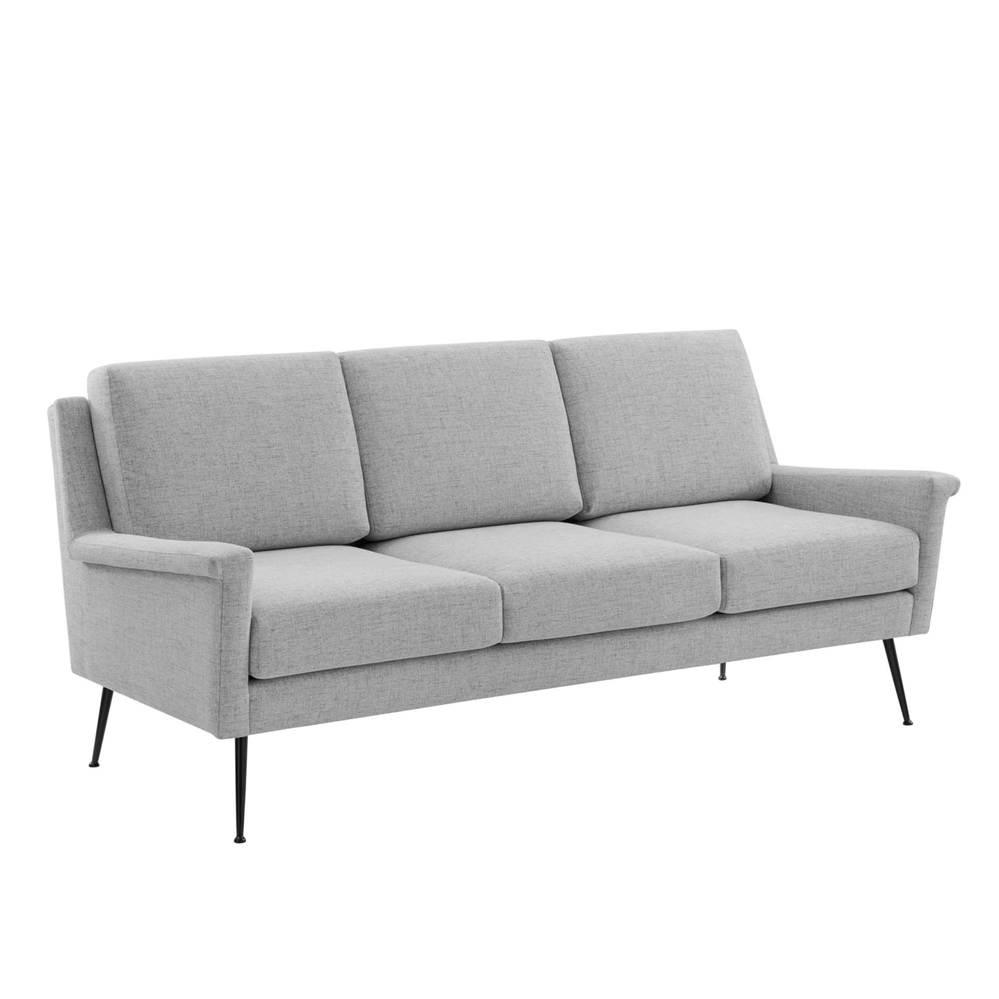 Modway Outlet Chesapeake Fabric Sofa by Modway  Living Room Furniture Black Light Gray - EEI-4628-BLK-LGR