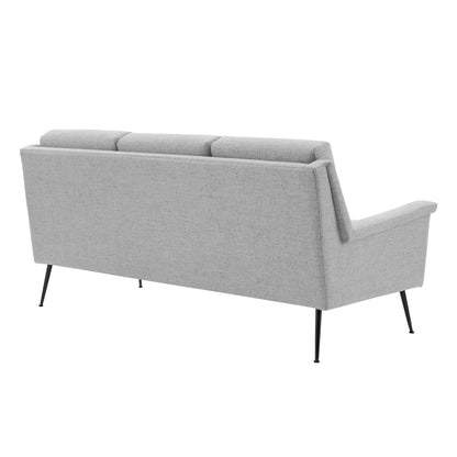 Modway Outlet Chesapeake Fabric Sofa by Modway  Living Room Furniture Black Light Gray - EEI-4628-BLK-LGR