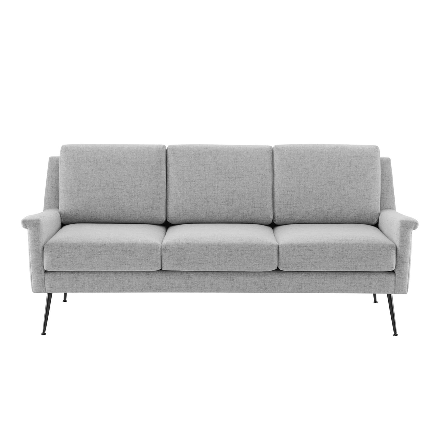 Modway Outlet Chesapeake Fabric Sofa by Modway  Living Room Furniture Black Light Gray - EEI-4628-BLK-LGR