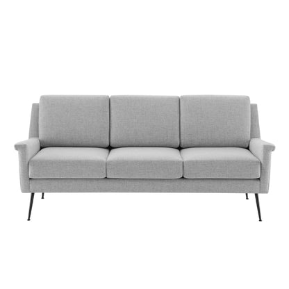 Modway Outlet Chesapeake Fabric Sofa by Modway  Living Room Furniture Black Light Gray - EEI-4628-BLK-LGR