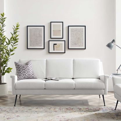 Modway Outlet Chesapeake Fabric Sofa by Modway  Living Room Furniture Black White - EEI-4628-BLK-WHI