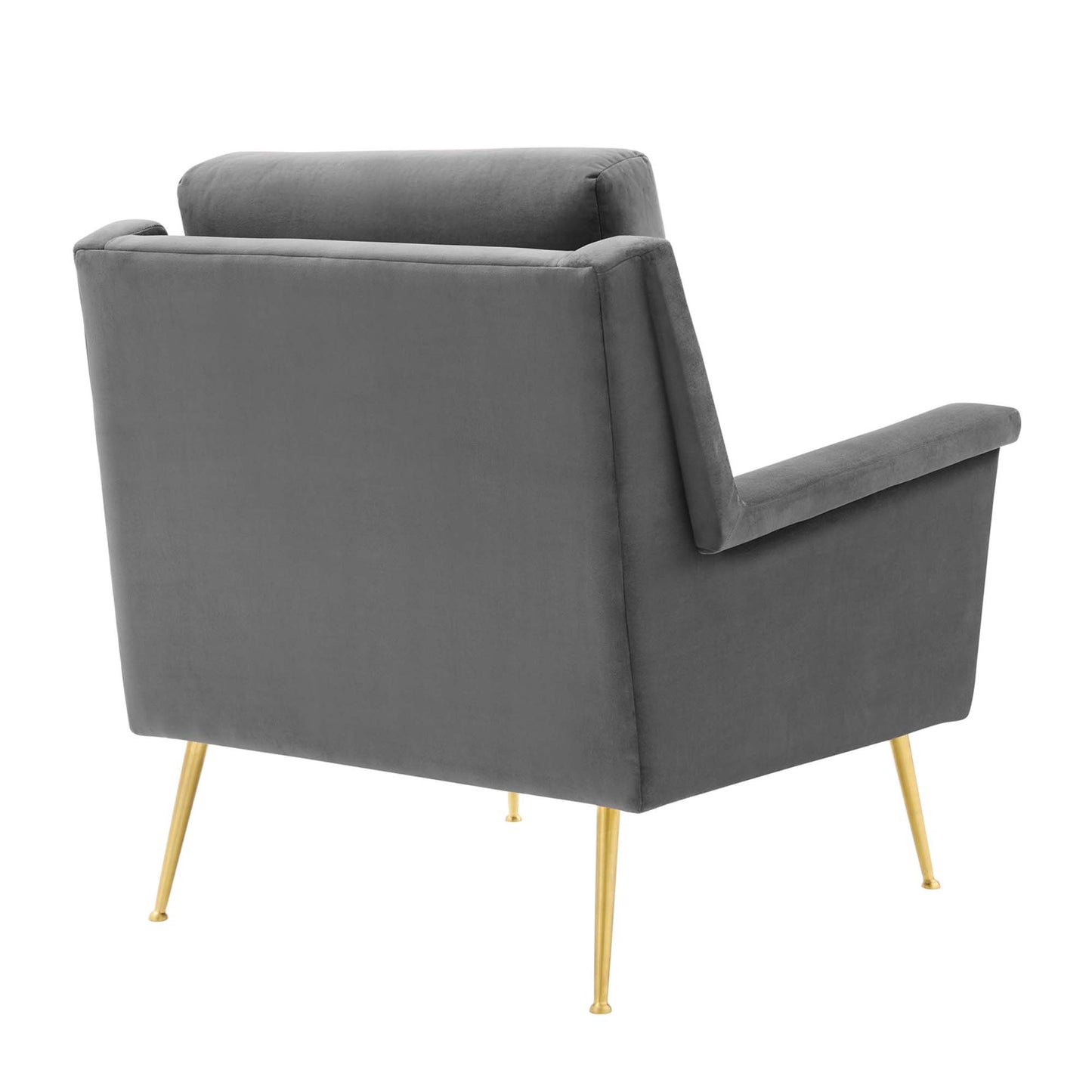 Modway Outlet Chesapeake Performance Velvet Armchair by Modway  Living Room Furniture Gold Gray - EEI-4630-GLD-GRY