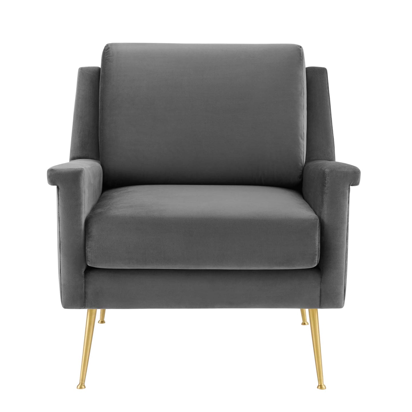 Modway Outlet Chesapeake Performance Velvet Armchair by Modway  Living Room Furniture Gold Gray - EEI-4630-GLD-GRY