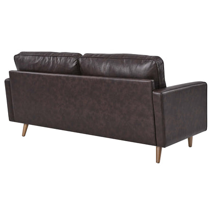 Modway Outlet Valour Leather Sofa by Modway  Living Room Furniture Brown - EEI-4633-BRN