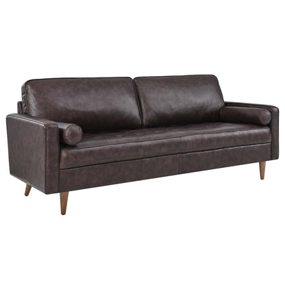 Modway Outlet Valour 81" Leather Sofa by Modway  Living Room Furniture Brown - EEI-4634-BRN