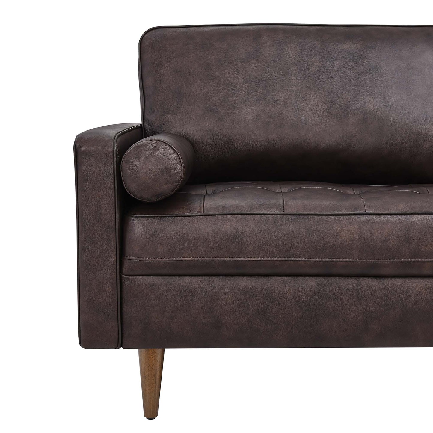 Modway Outlet Valour 81" Leather Sofa by Modway  Living Room Furniture Brown - EEI-4634-BRN