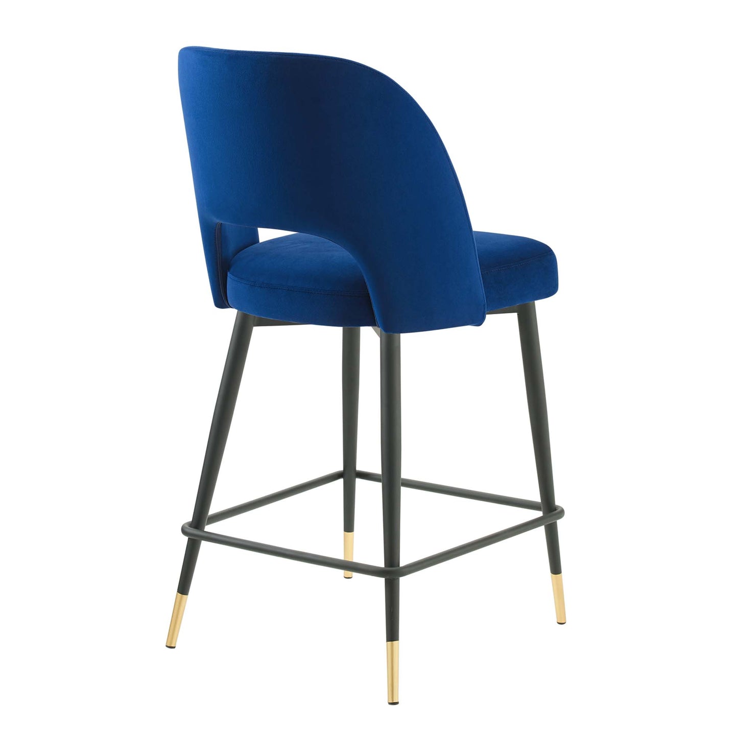 Modway Outlet Rouse Performance Velvet Counter Stool by Modway  Bar and Dining Furniture Navy - EEI-4643-NAV