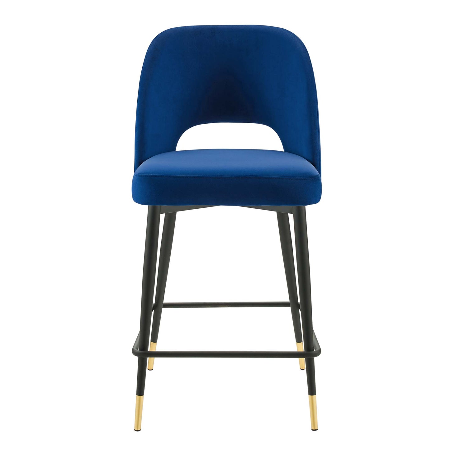 Modway Outlet Rouse Performance Velvet Counter Stool by Modway  Bar and Dining Furniture Navy - EEI-4643-NAV