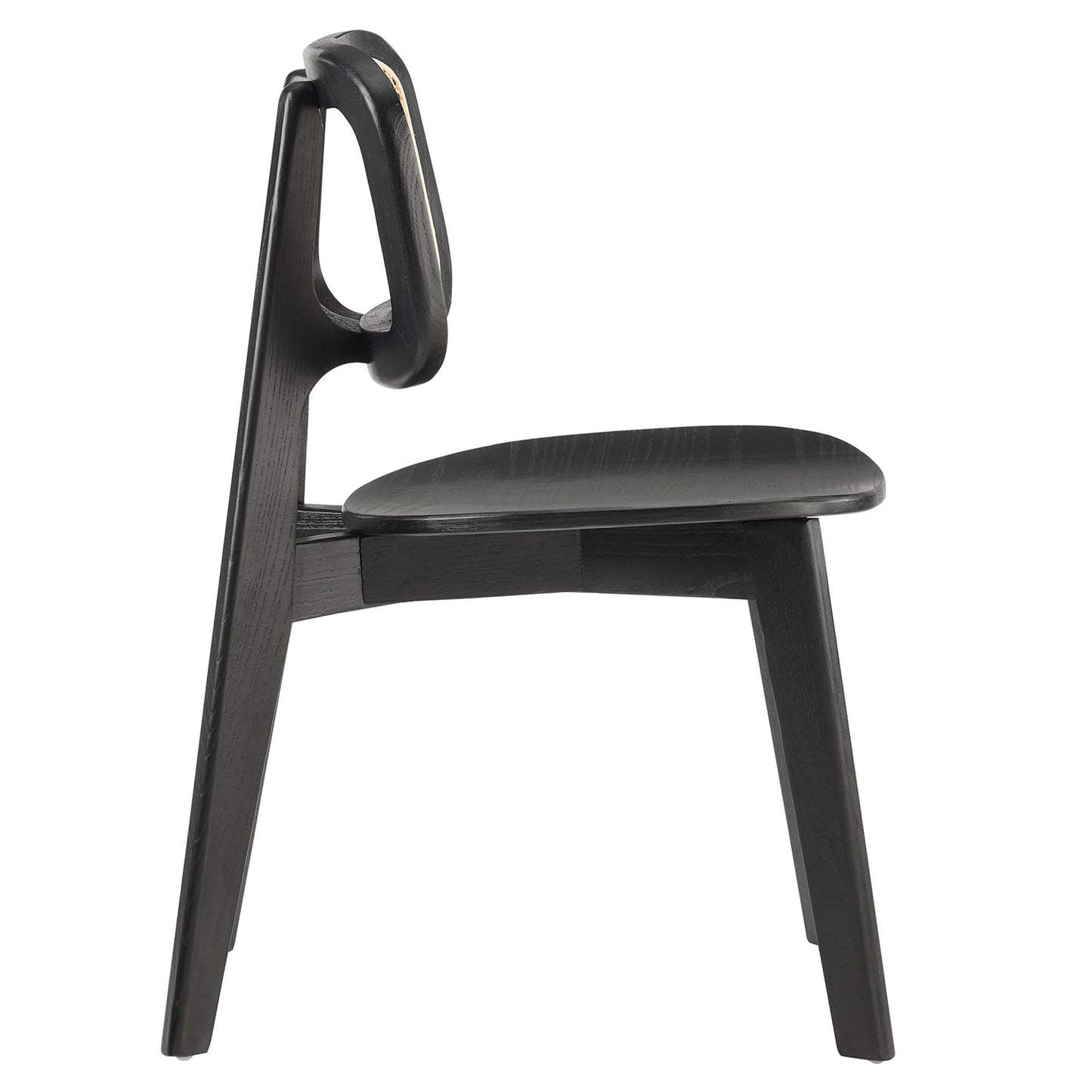 Modway - Habitat Wood Dining Side Chair by Modway  Bar and Dining Dining Chairs Black - EEI-4645-BLK
