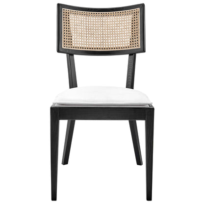 Modway Outlet Caledonia Wood Dining Chair by Modway  Bar and Dining Furniture Black White - EEI-4648-BLK-WHI